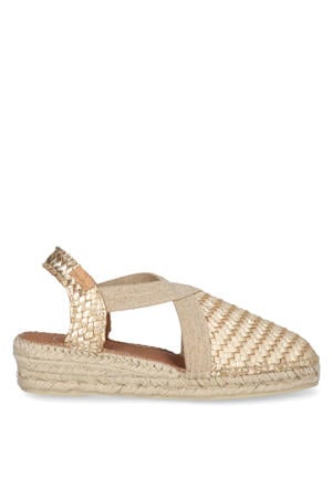 Siracusa leren espadrilles goud