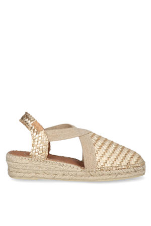 Siracusa leren espadrilles goud