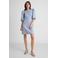 Anytime jacquard mini jurk lichtblauw