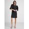 Anytime jacquard mini jurk donkerblauw