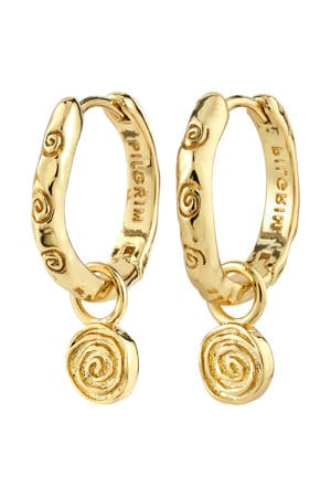 gold plated oorbellen Fire