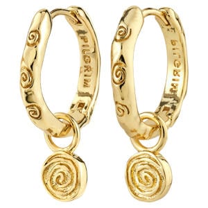 gold plated oorbellen Fire