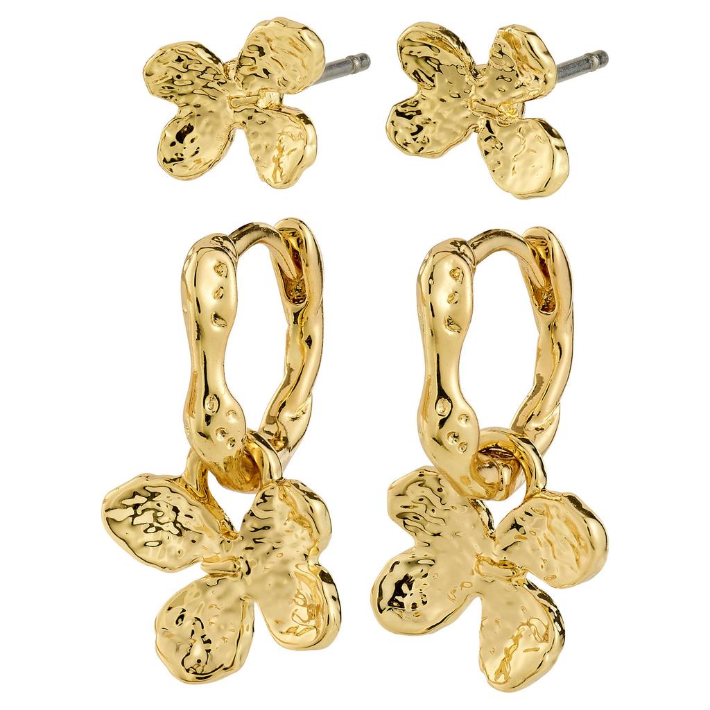 PILGRIM gold plated oorbellen Ajani (set van 2)