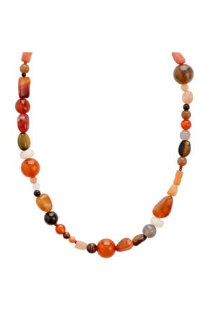 gold plated ketting Iris oranje
