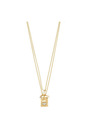 gold plated ketting Fire (set van 2)