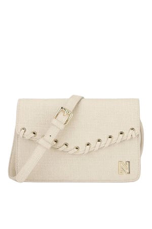 crossbody tas Paxing Lace-up ecru