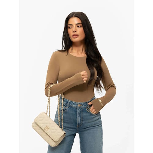 NIKKIE schoudertas Ann Linen beige afbeelding