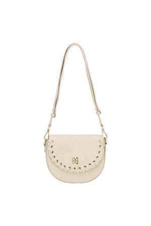 crossbody tas Pelano Lace-up ecru
