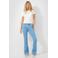 QS T-shirt ecru rib gebreid