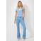 QS T-shirt lichtblauw rib gebreid