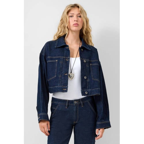 QS spijkerjas dark blue denim afbeelding