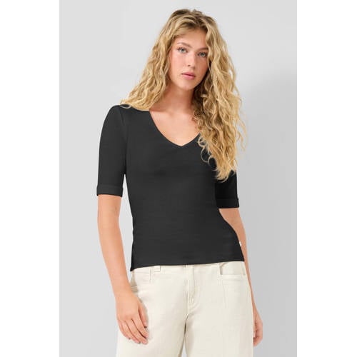 QS T-shirt zwart afbeelding