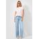 QS gestreepte T-shirt lichtroze