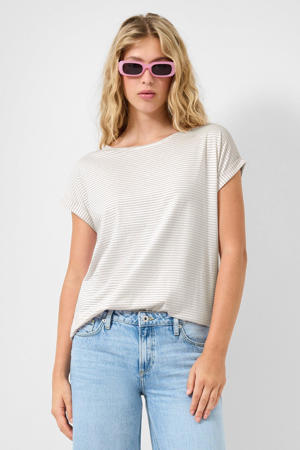 gestreepte T-shirt grijs
