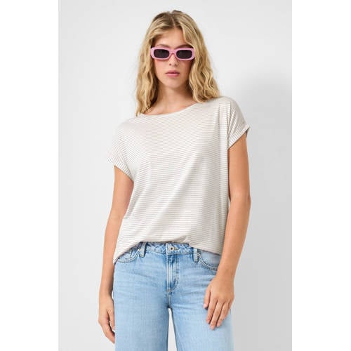 QS gestreepte T-shirt grijs afbeelding