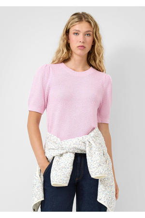 top roze fijngebreid