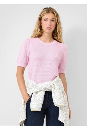 top roze fijngebreid