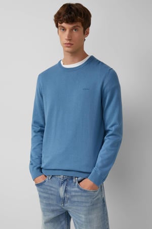 pullover fijn gebreid blauw