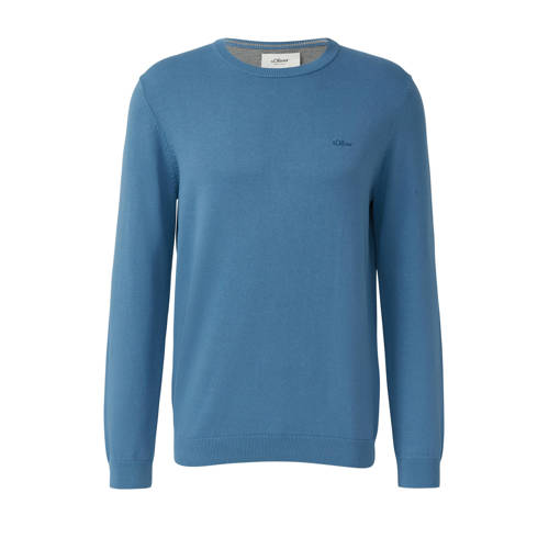 s.Oliver pullover fijn gebreid blauw afbeelding