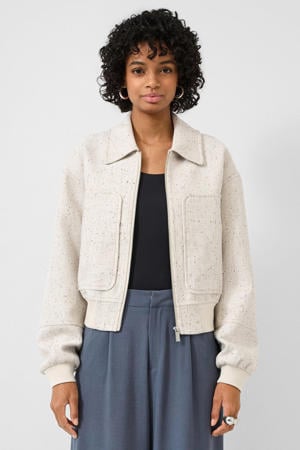 wollen baseball jacket ecru