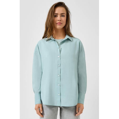 QS blouse grijsblauw afbeelding