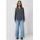 QS gestreepte blouse donkerblauw