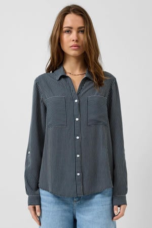 gestreepte blouse donkerblauw