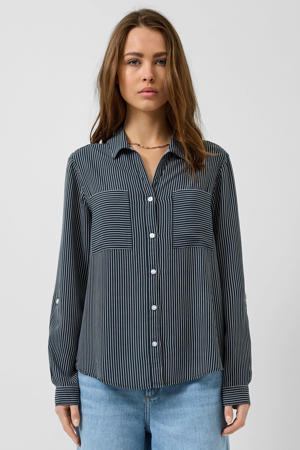 gestreepte blouse donkerblauw