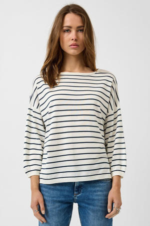 gestreepte pullover ecru