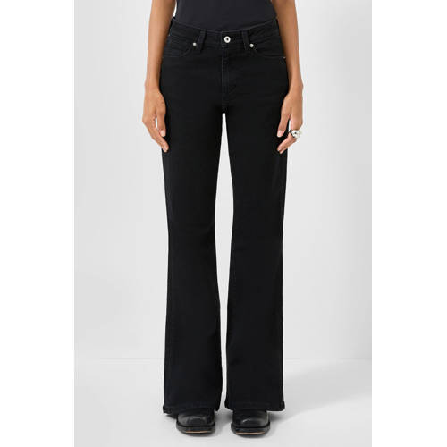 QS flared jeans black denim afbeelding
