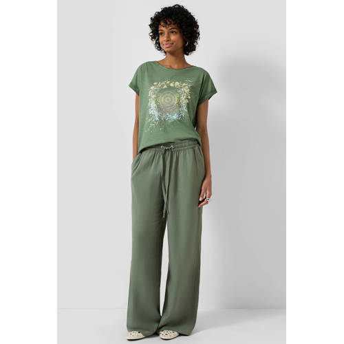 QS T-shirt donkergroen afbeelding