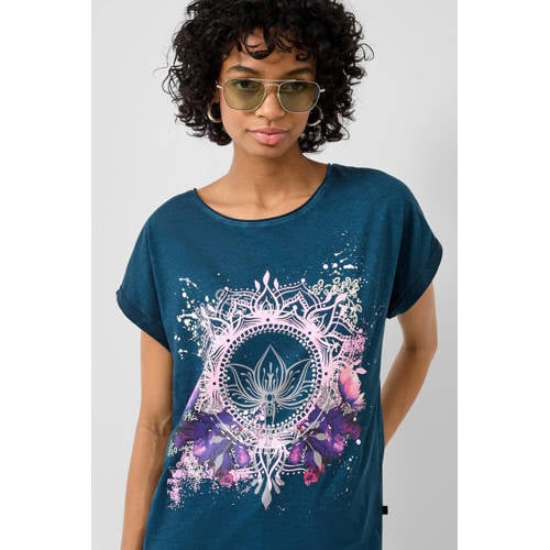 QS T-shirt donkerblauw afbeelding