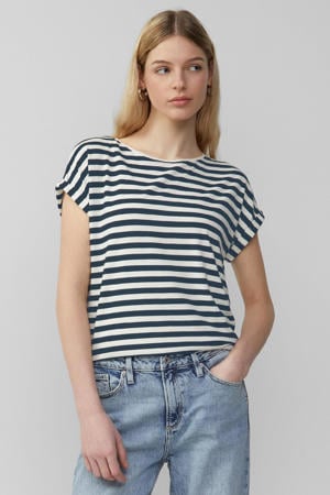 gestreepte top donkerblauw