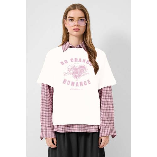 QS T-shirt ecru afbeelding
