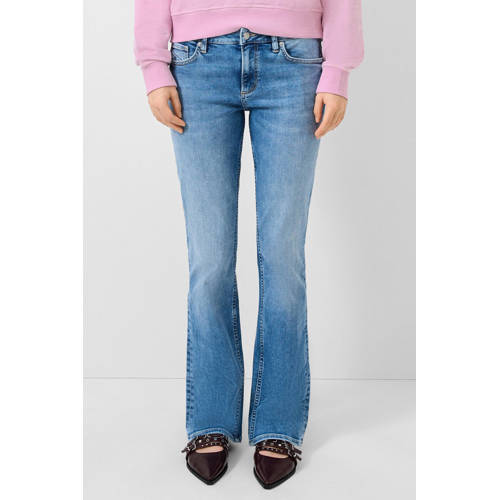 QS flared jeans medium blue denim afbeelding