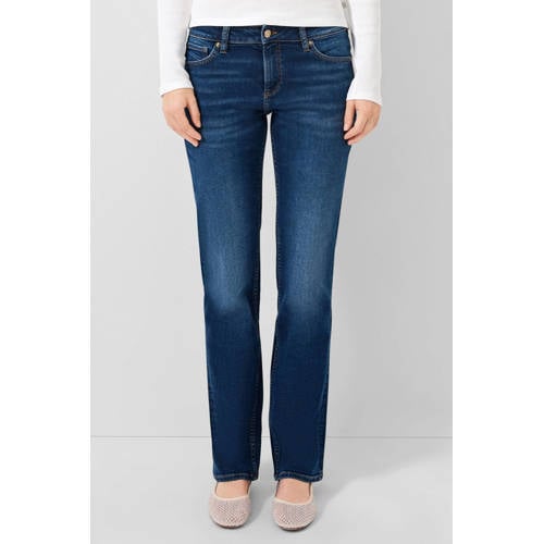 QS flared jeans dark blue denim afbeelding