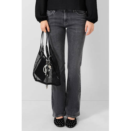 QS flared jeans grey denim afbeelding
