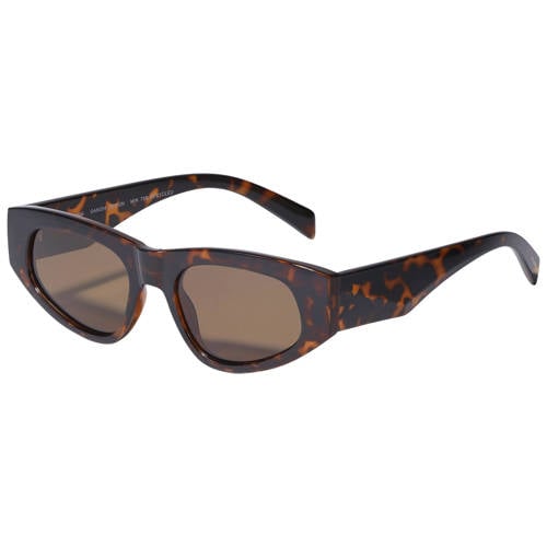 PILGRIM zonnebril Junie met tortoise print donkerbruin afbeelding
