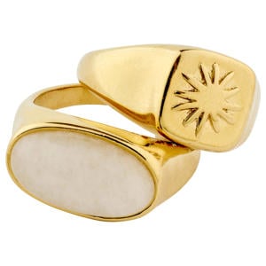gold plated ring Prism (set van 2)