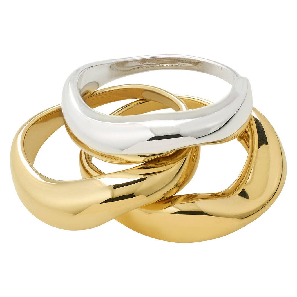 PILGRIM gold plated ring Nova (set van 3)