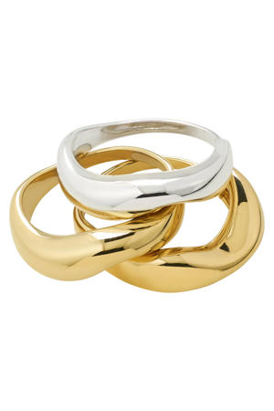 gold plated ring Nova (set van 3)