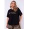 Exxcellent T-shirt met panterprint zwart