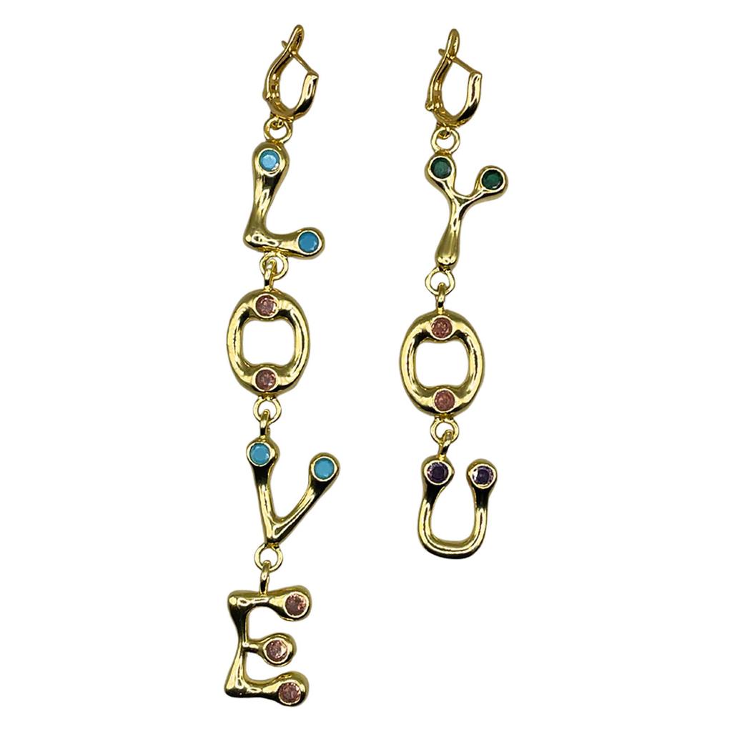 Bonnie Studios gold plated oorbellen Love You