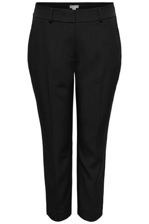 straight high waist casual broek zwart