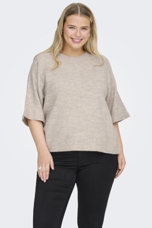 pullover grijsbruin gebreid