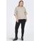 ONLY CARMAKOMA pullover grijsbruin gebreid