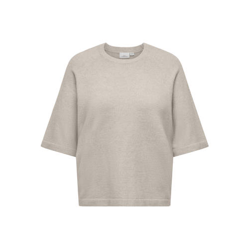 ONLY CARMAKOMA pullover grijsbruin gebreid afbeelding