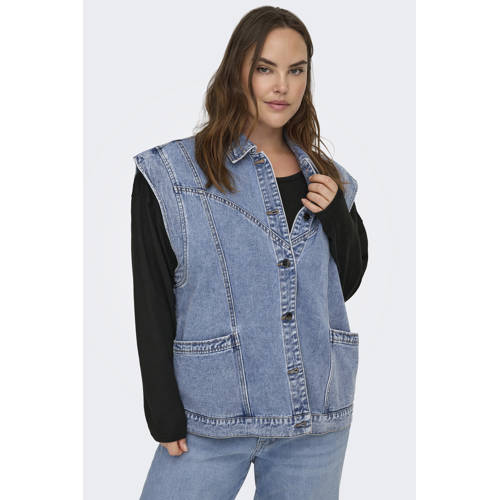 ONLY CARMAKOMA gilet blauw afbeelding
