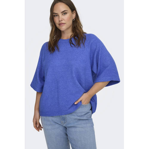 ONLY CARMAKOMA pullover blauw gebreid afbeelding