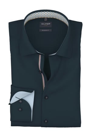 comfort zakelijk overhemd donkerblauw